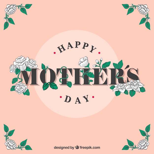 Free vector mother's day lettering background