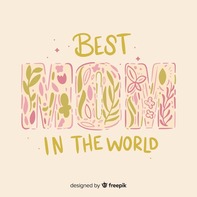 Mother's day lettering background