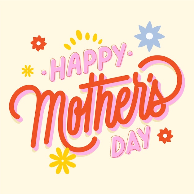 Free vector mother's day lettering