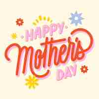Free vector mother's day lettering