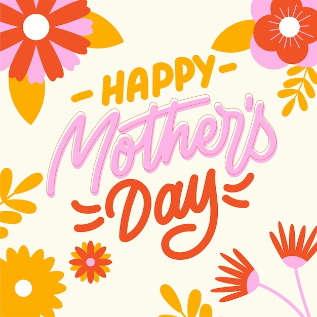 Free vector mother's day lettering