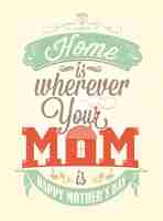 Free vector mother's day poster design