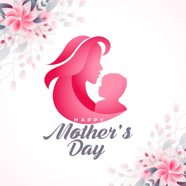 Mother's day social media poster with flower decoration