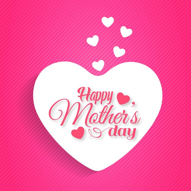 Mother's day typographic with pink background 