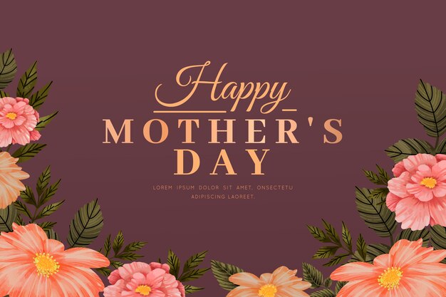 Mother's day wallpaper with flowers