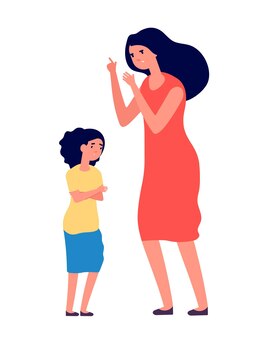 怒っている少年の母親を打つ プレミアムベクター 怒っている少年の母親を打つ プレミアムベクター