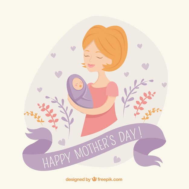 Mother with baby background