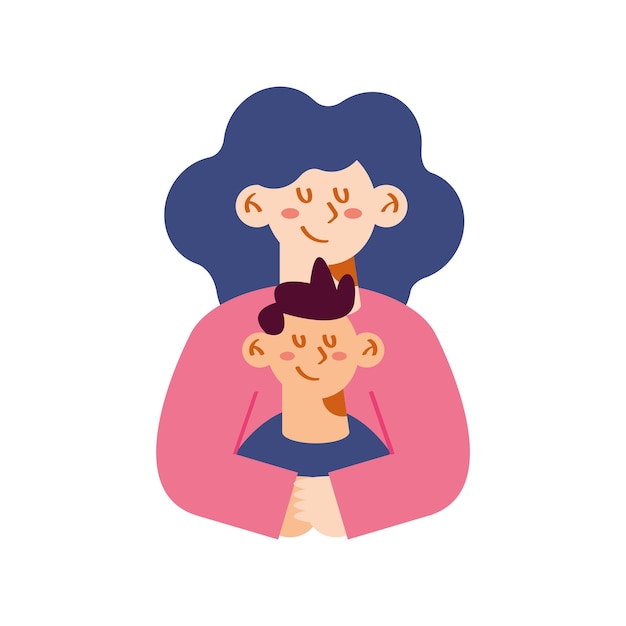 Free vector mother with son