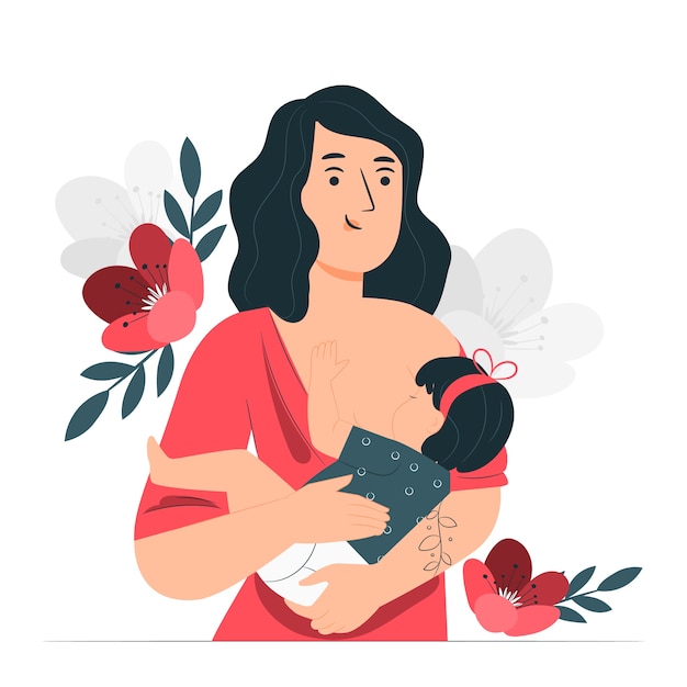 Free vector motherhood concept illustration