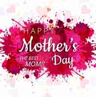 Free vector mothers day background with pink stains