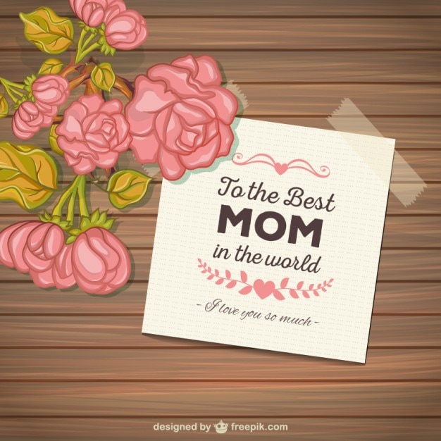 Download Free Mothers Day Card With Flowers On Wood Background Svg Dxf Eps Png Download Free Svg Cut Files