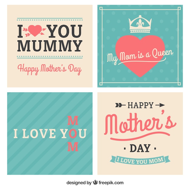 Free vector mothers day cards collection