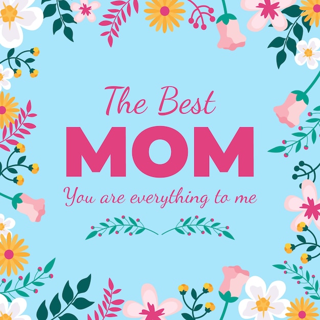 Free vector mothers day floral theme