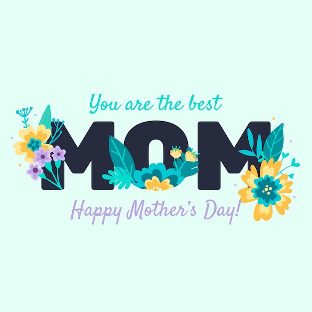 Free vector mothers day floral theme