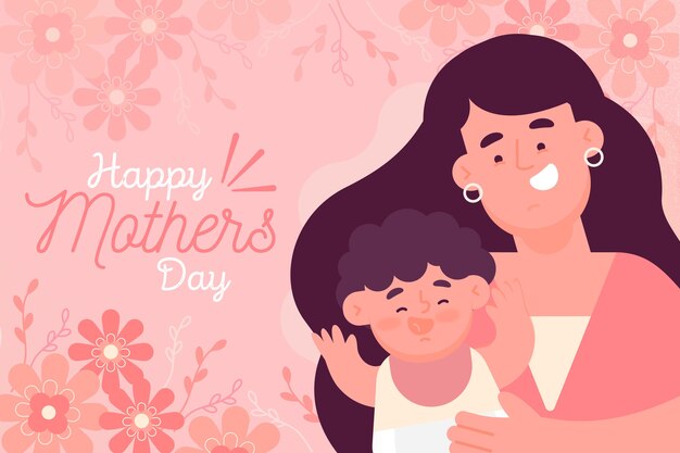 Mothers day illustration style