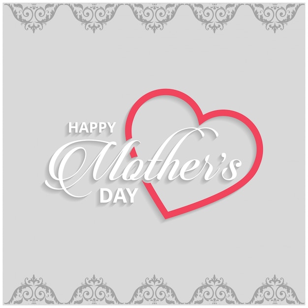 Mothers day lettering on grey background