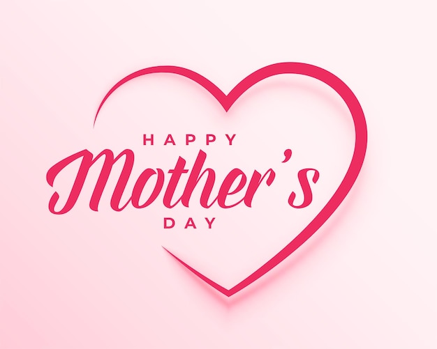 Free vector mothers day poster design with heart