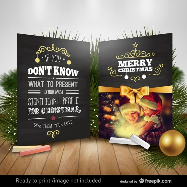 Free vector motivational christmas card