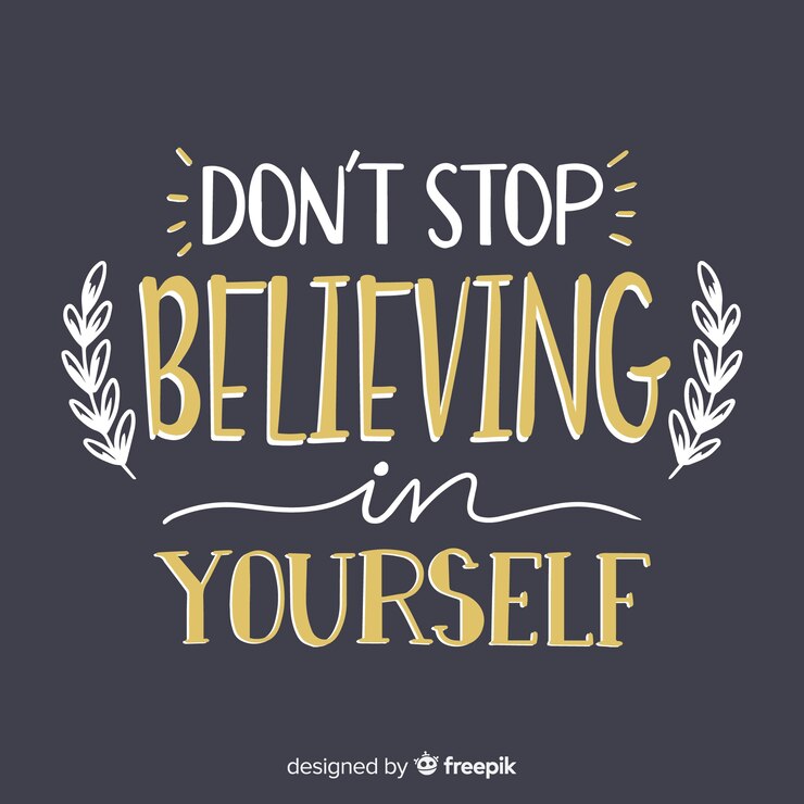Free Vector motivational lettering hand drawn design