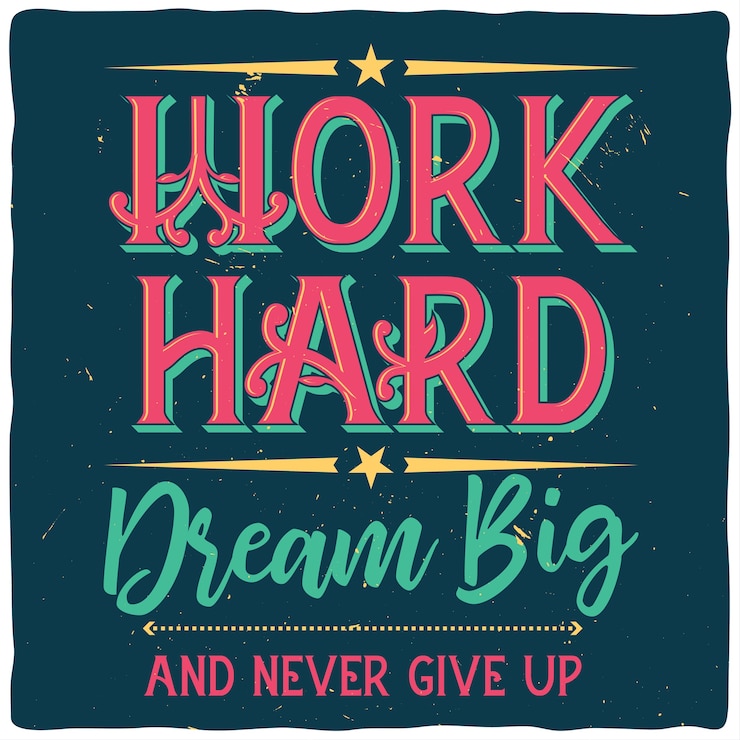 Free Vector motivational poster with inspirational quote