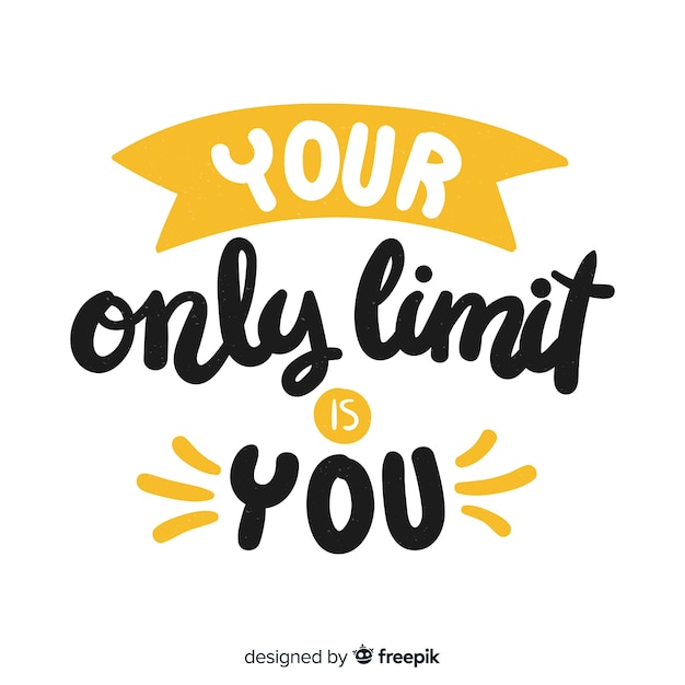 Free vector motivational quote background lettering style