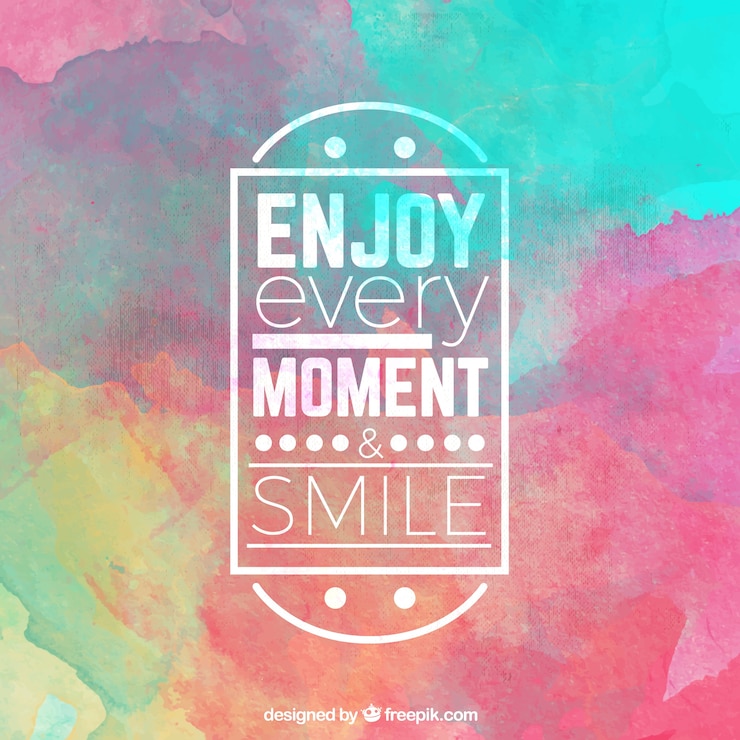 Free Vector motivational quote  in watercolor