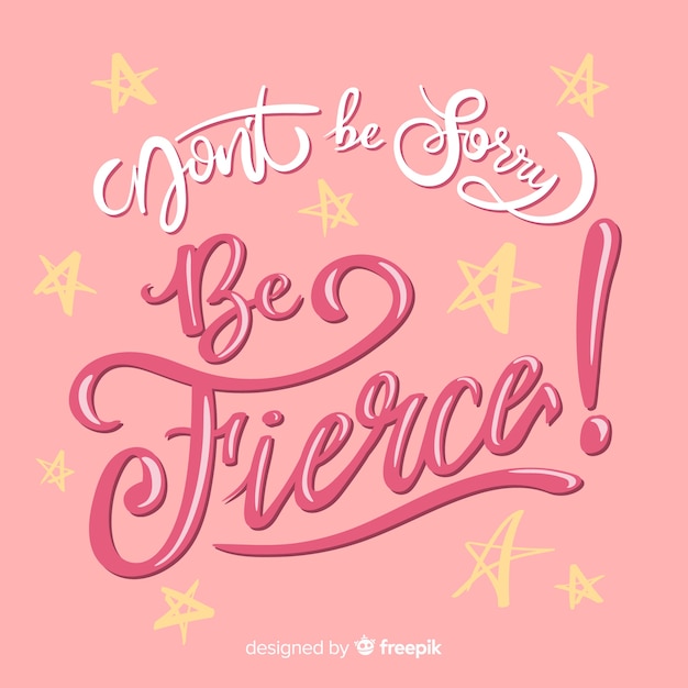 Free vector motivational quotes on pink background