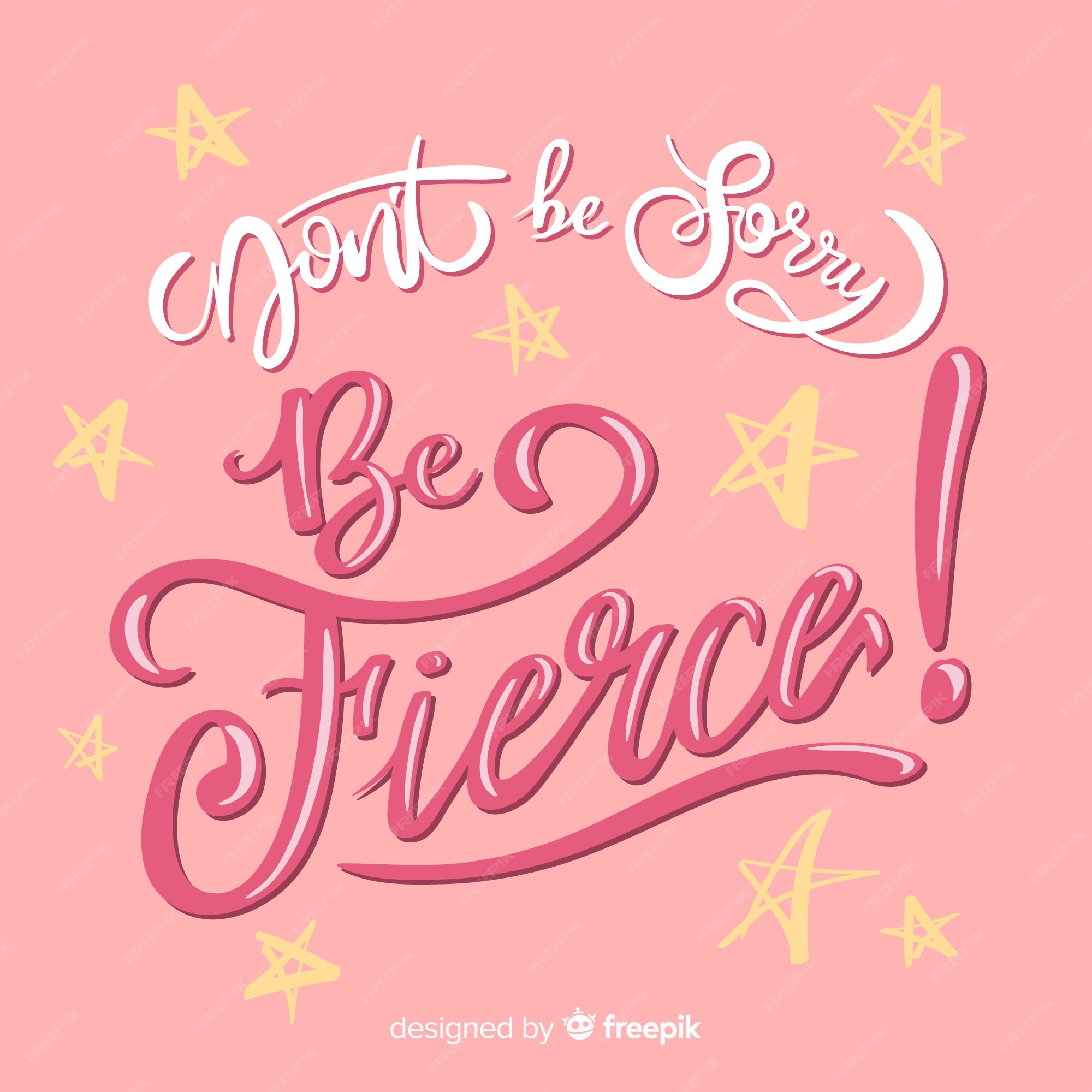 Free Vector | Motivational quotes on pink background