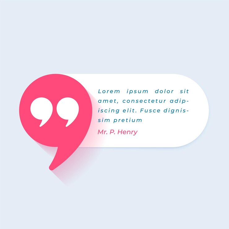 Free Vector motivational speech or message box template design
