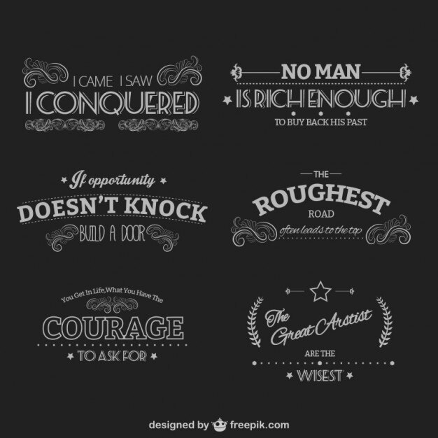 Motivational vintage badges