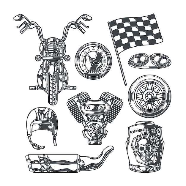 drawings of motorcycle parts