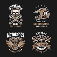 Free vector motocross logo collection template