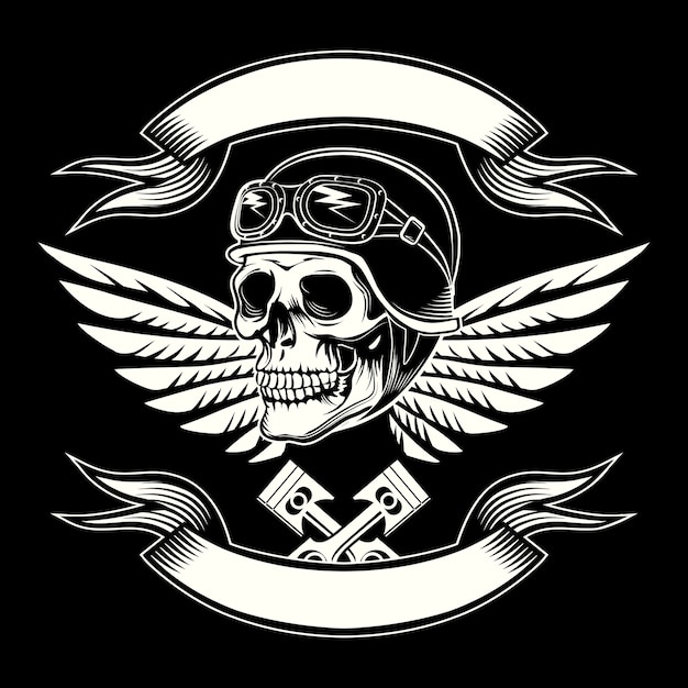 Motor skull emblem