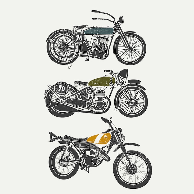 Free vector motorbike design collection