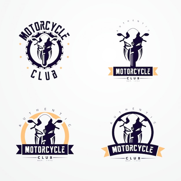 Free vector motorcycle badge logos collection