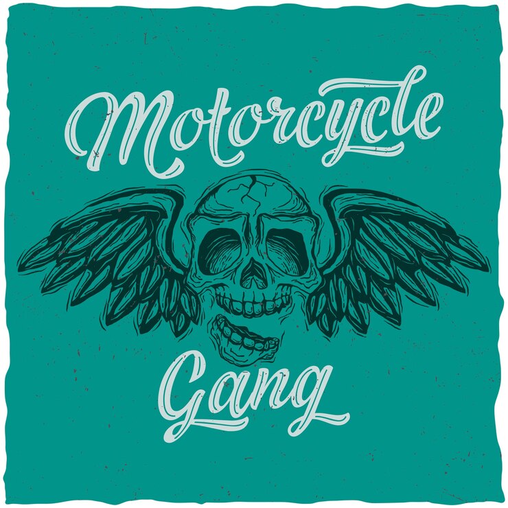 Free Vector motorcycle gang poster