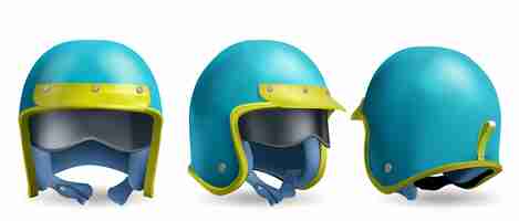 Free vector motorcycle helmet for race and ride on scooter