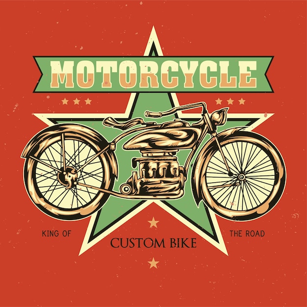Free vector motorcycle illustration