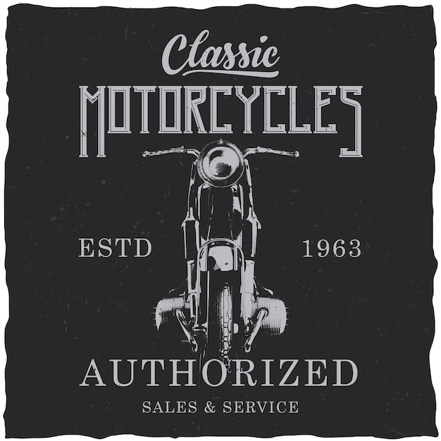 Free vector motorcycle label design