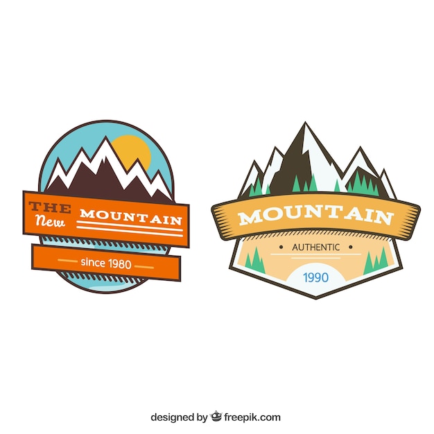 Free vector mountain badges