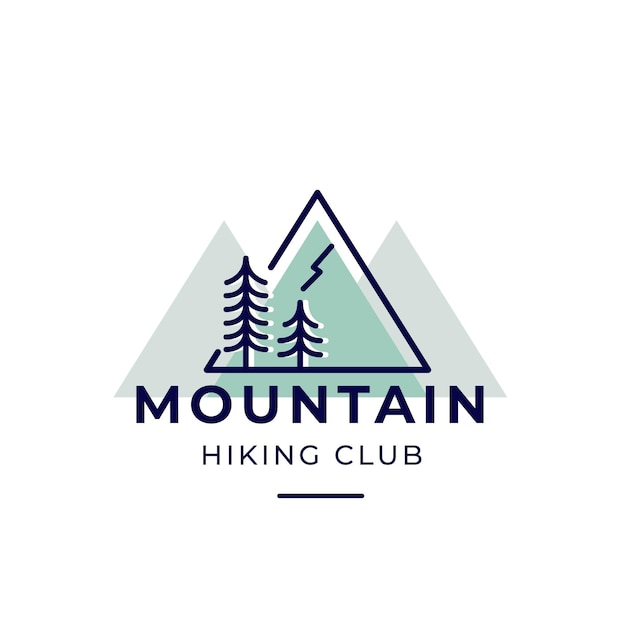 Mountain hiking club logo