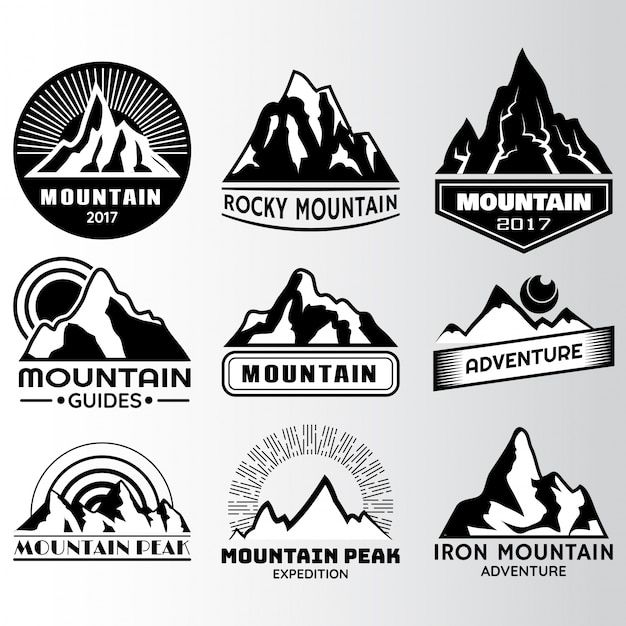 Free vector mountain label design