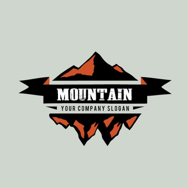 Vettore gratuito priorità bassa del marchio della montagna