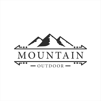 Mountain logo vintage vector illustration template icon design