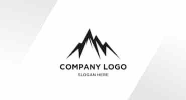 Vettore gratuito un logo di montagna con sopra la parola company