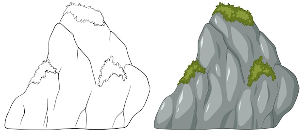 Vettore gratuito illustrazione vettoriale delle cime delle montagne