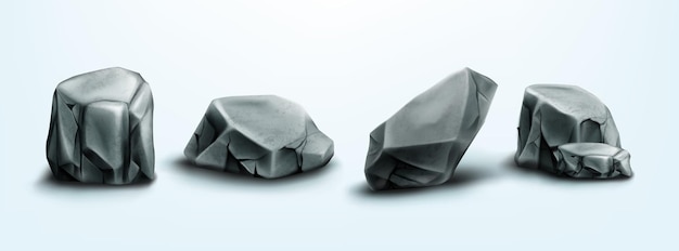 Бесплатное векторное изображение Горы скалы камни валуны природные элементы