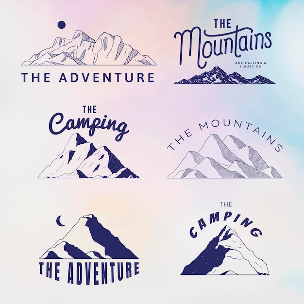 Mountain shapes for logo