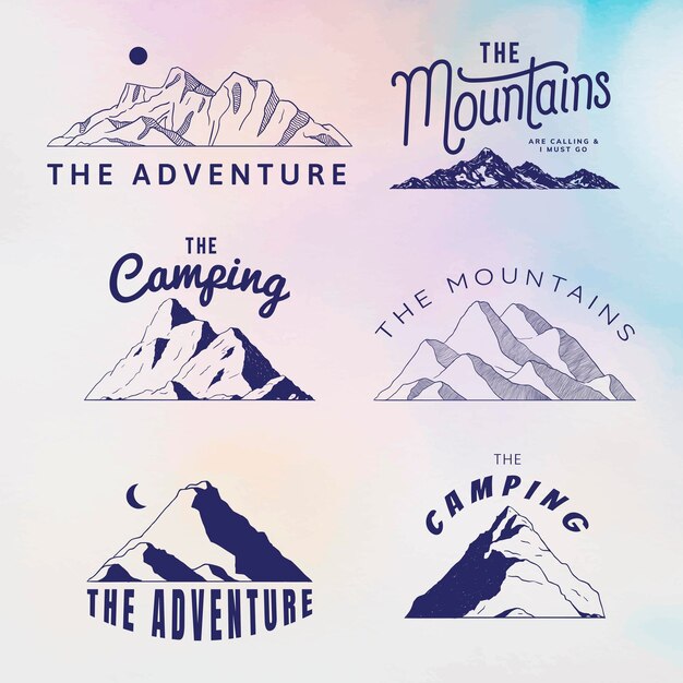 Mountain shapes for logo