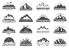 無料ベクター mountain travelのロゴ